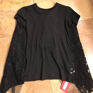 Black lace t shirt