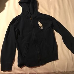 Navy Polo Hoodie