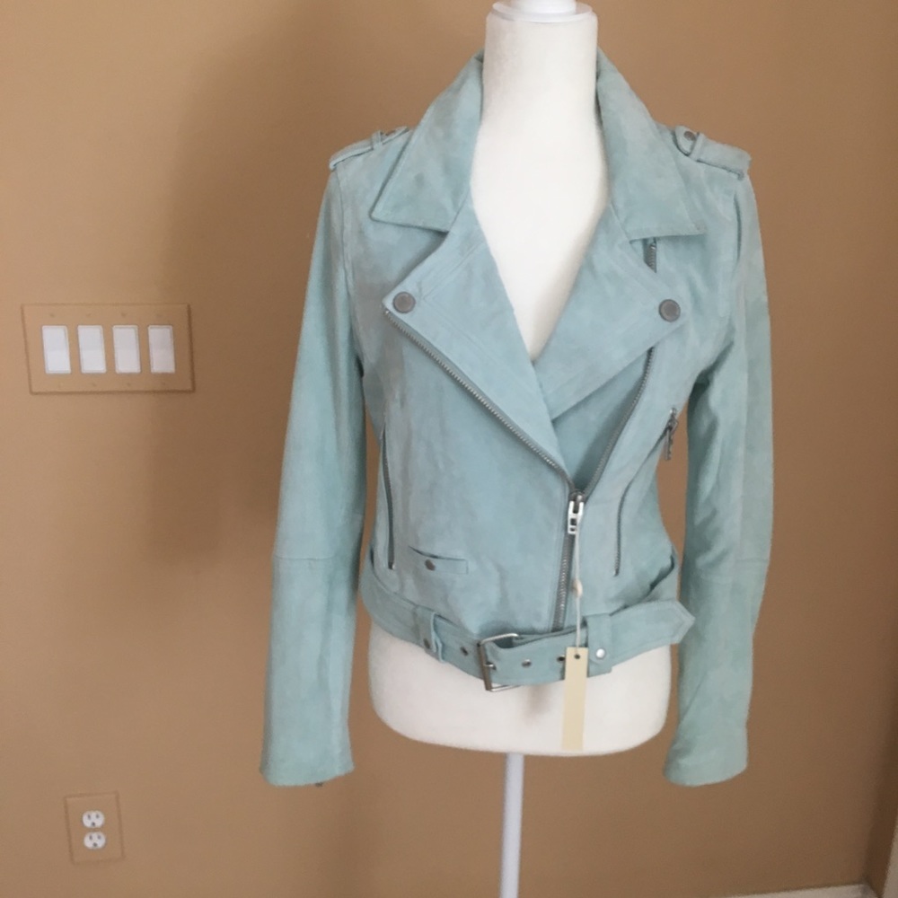 🚨SALE🚨✨NWT✨BLANK NYC Mint Suede Jacket *flawed* - Picture 3 of 8