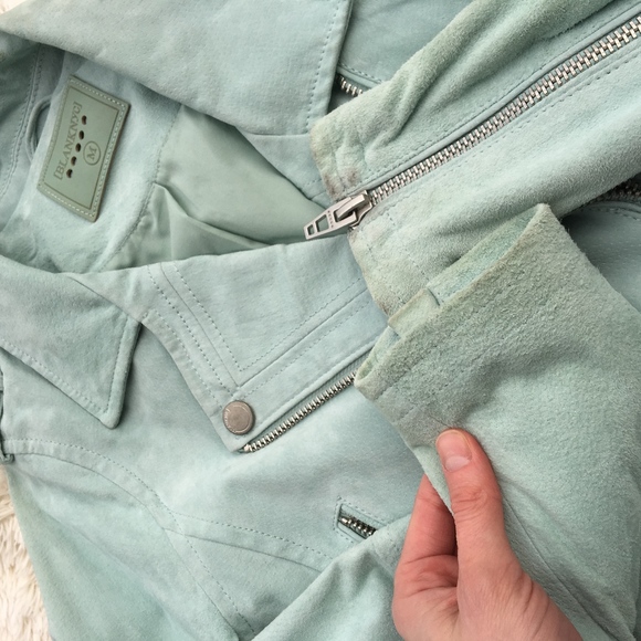 🚨SALE🚨✨NWT✨BLANK NYC Mint Suede Jacket *flawed* - Picture 8 of 8