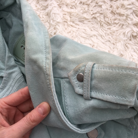 🚨SALE🚨✨NWT✨BLANK NYC Mint Suede Jacket *flawed* - Picture 7 of 8