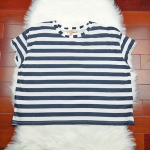 ZARA Trafaluc Blue White Stripe Crop Top ZARA Trafaluc Blue White Stripe Crop Top