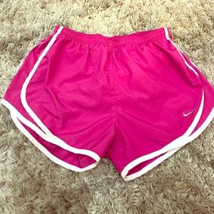Nike Pink and White Running Shorts Medium