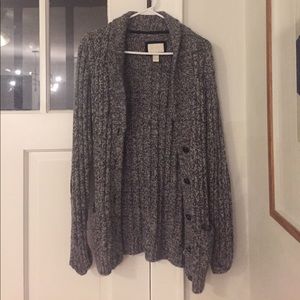 Cardigan sweater with suede elbow pads Cardigan sweater with suede elbow pads