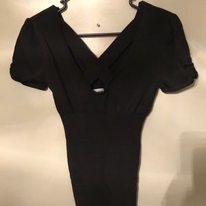 Cross back tight knit black top Cross back tight knit black top