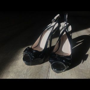 Dolce Vita black peep-toe slingback pump