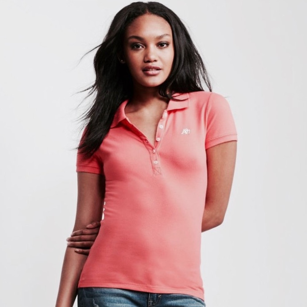 Authentic Aeropostale coral colored polo shirt