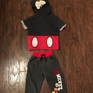 Mickey Mouse Sweat pants & Hooded Shirt