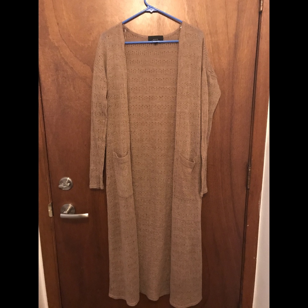 Extra long length cardigan