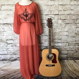 Vintage Feel Sheer Maxi -Urban Outfitters