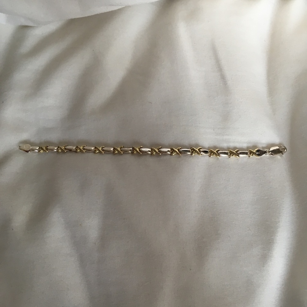 Silver and gold toned bracelet