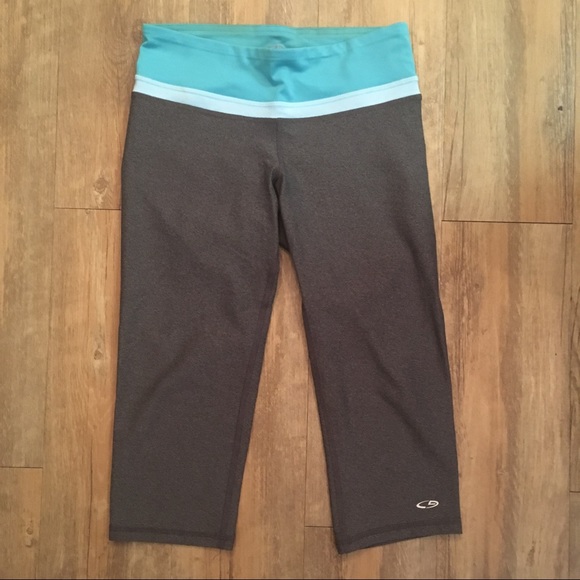*SOLD*Champion's Women's Leggings, Grey (Teal Waist) - Picture 1 of 3