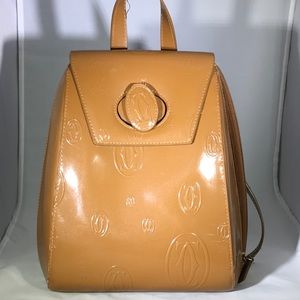 Cartier Brown Patent Leather Happy Birthday Bag