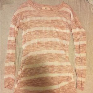 Pink and white long sleeve shirt