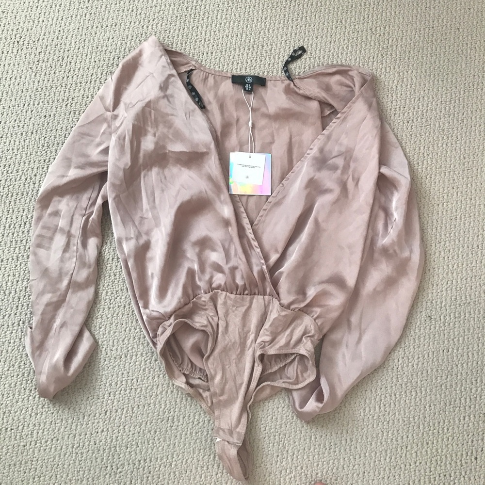 Brand new, silk bodysuit from misguided!