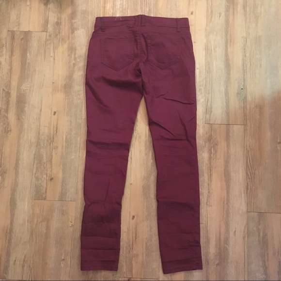 *SOLD*Target/Mossimo Skinny Jeans, Maroon - Picture 2 of 4