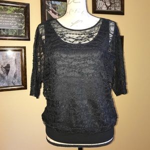 🖤Lace Bubble Top🖤