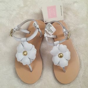 Janie and Jack NEW White Leather Sandals Size 9