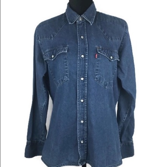 Levi's Other - Vtg Levis M Men Shirt Western Pearl Snap Button Up