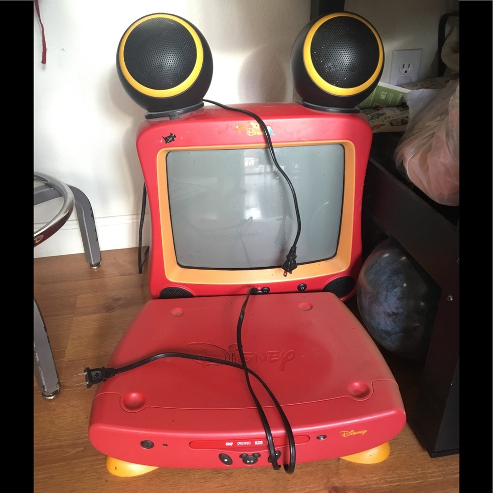 Disney Mickey Mouse 13" TV & DVD set (Rare & Used)