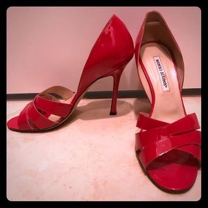 AUTHENTIC Manolo Blahnik red sandals/heels!