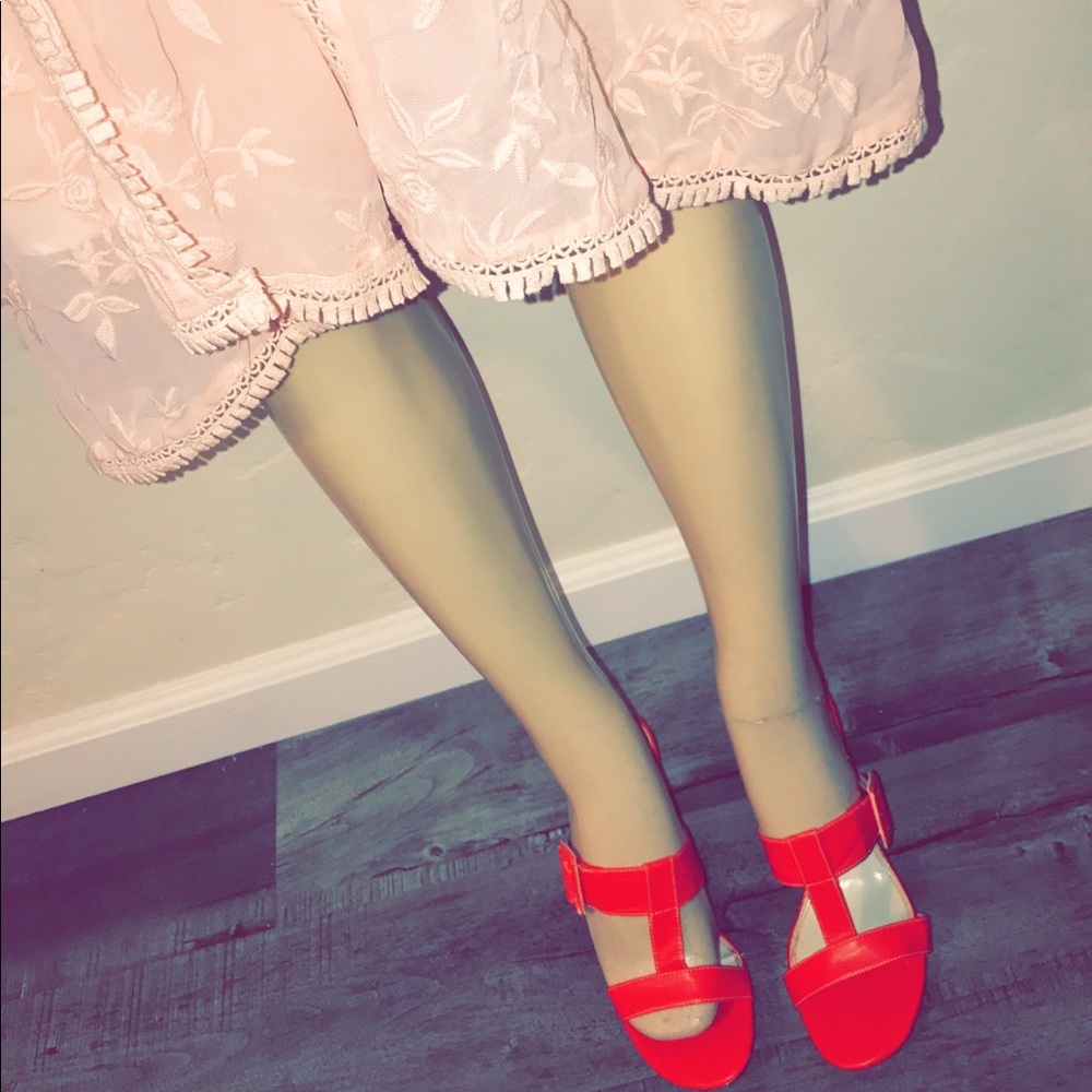 Classy, Low Heeled, Red Sag Harbor Heels