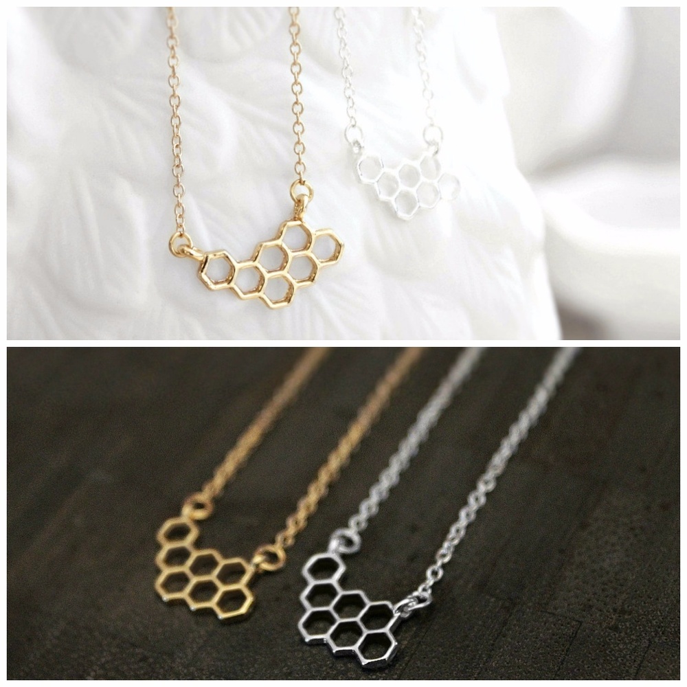 Honeycomb Necklace (Gold)