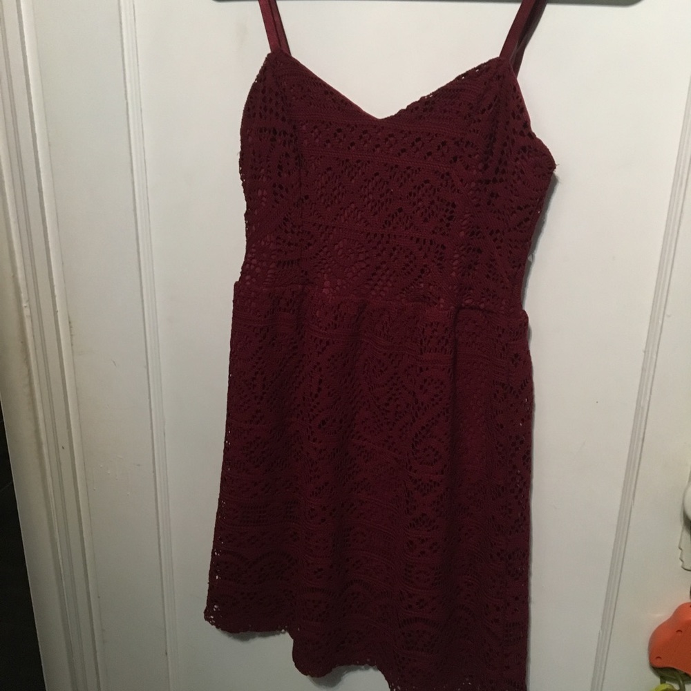 Maroon Mini Dress