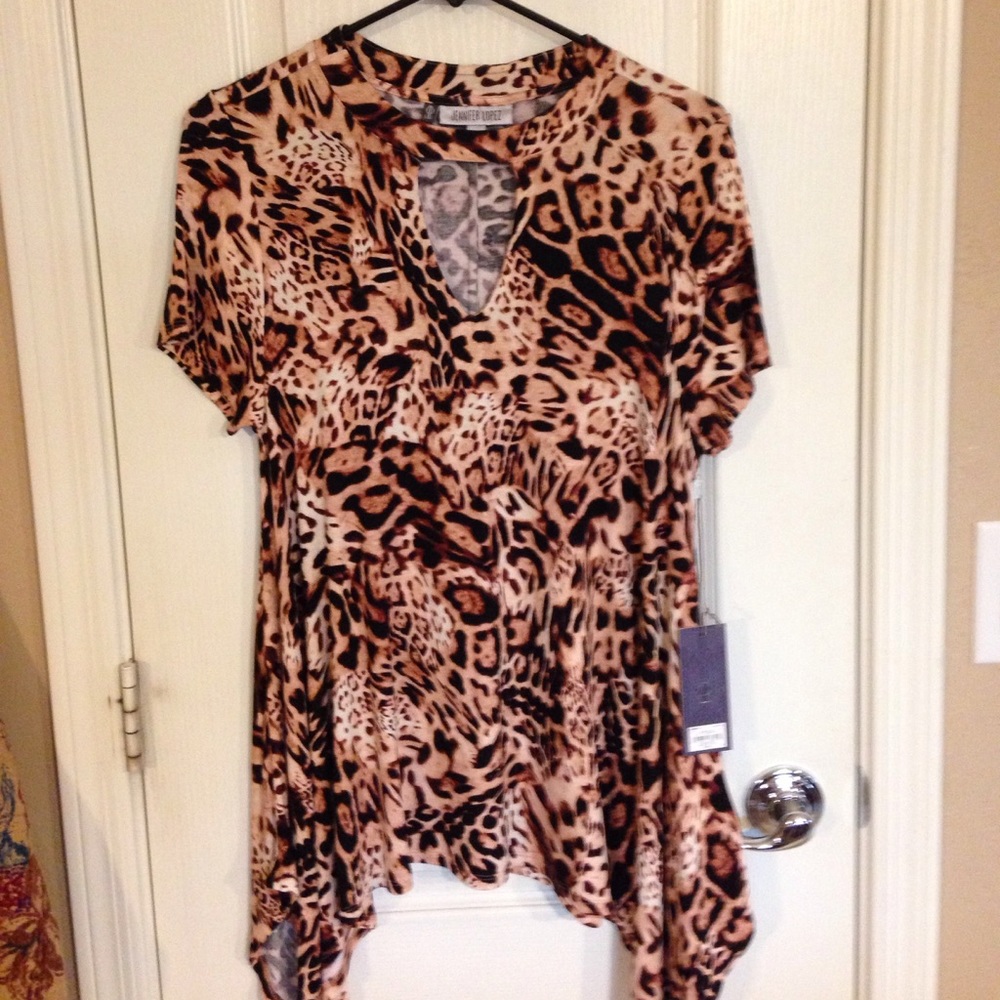 SOLD - DO NOT BUY - Jennifer Lopez animal print top – Sizes XS and L