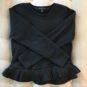 J. Crew Black Peplum Top Size XS