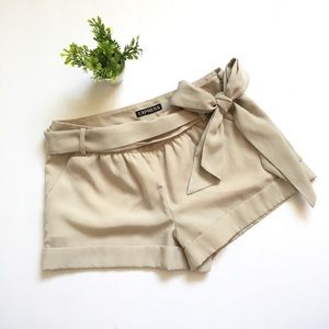 express • silk textured shorts with bow express • silk textured shorts with bow