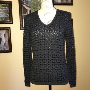 Black Sequin Sweater