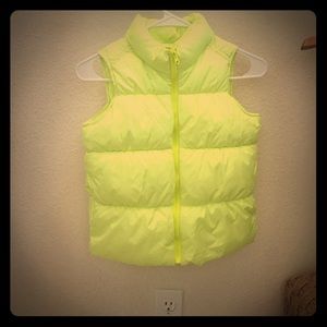 Old Navy neon puffer vest Old Navy neon puffer vest