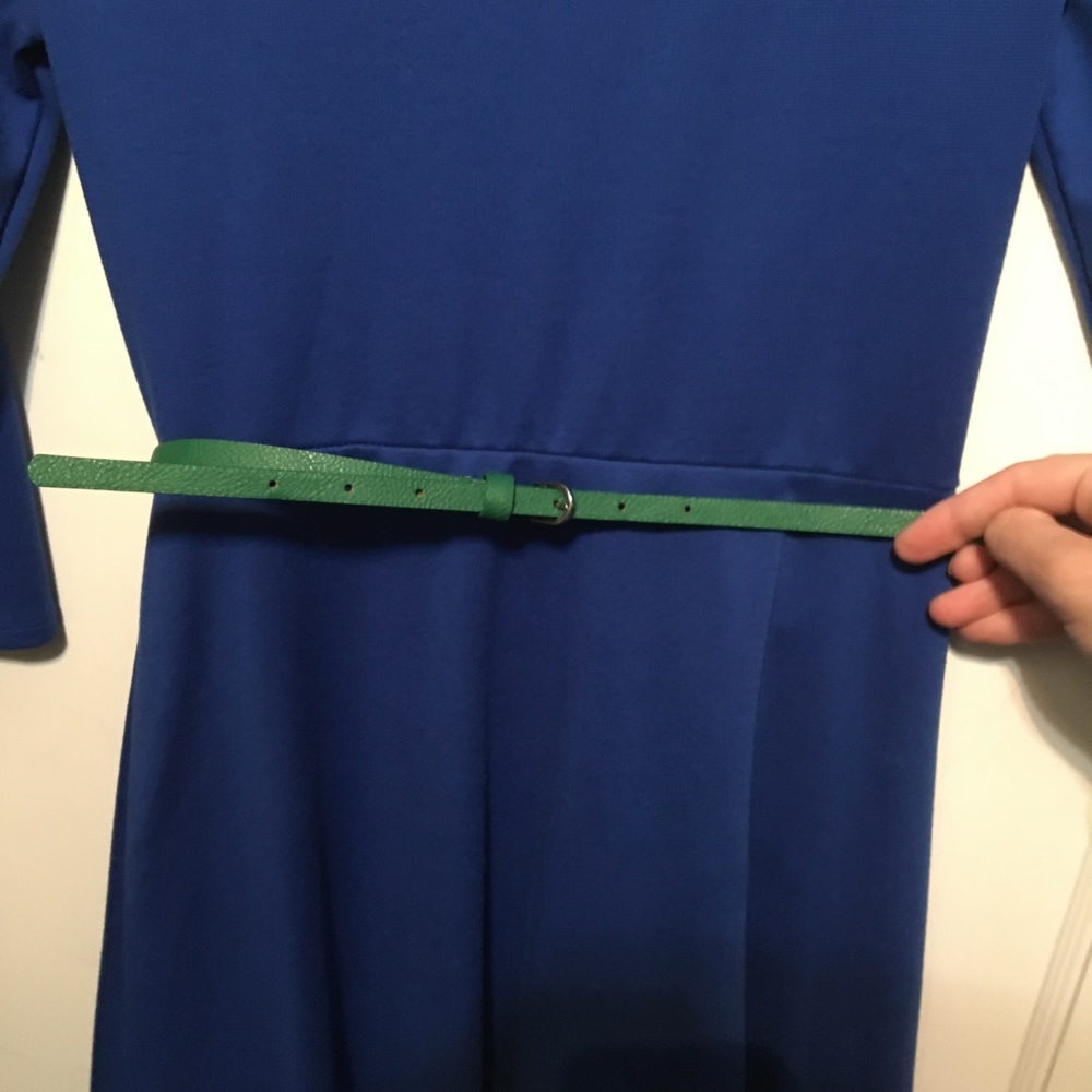 Blue long sleeve dress
