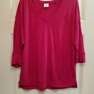 Cabi Raspberry Tempt Tee size Large