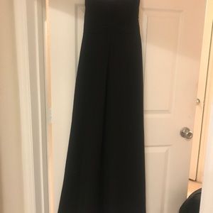 Black bridesmaid gown, strapless size 8,