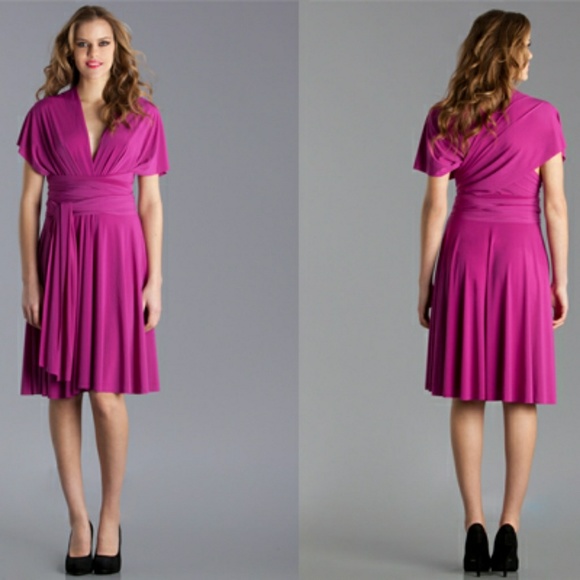 Amazing boutique convertible dress, burgundy - Picture 6 of 8