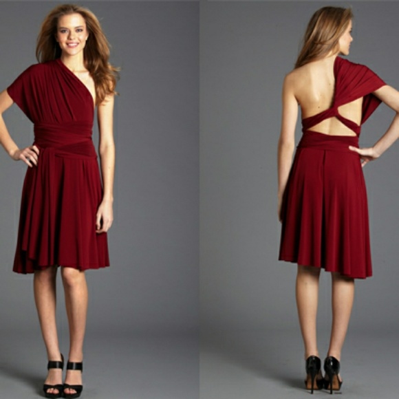 Amazing boutique convertible dress, burgundy - Picture 8 of 8