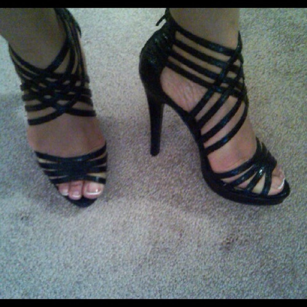 Black Strappy Sandals