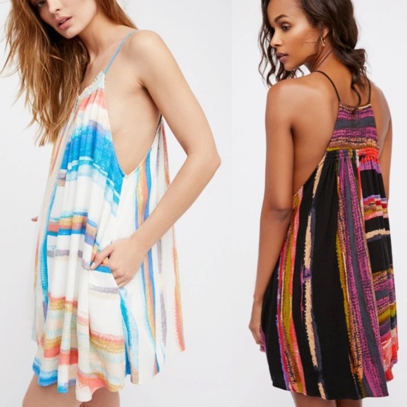 Dresses & Skirts - 🌼Flowy Painted Stripe Trapeze DRESS Tunic