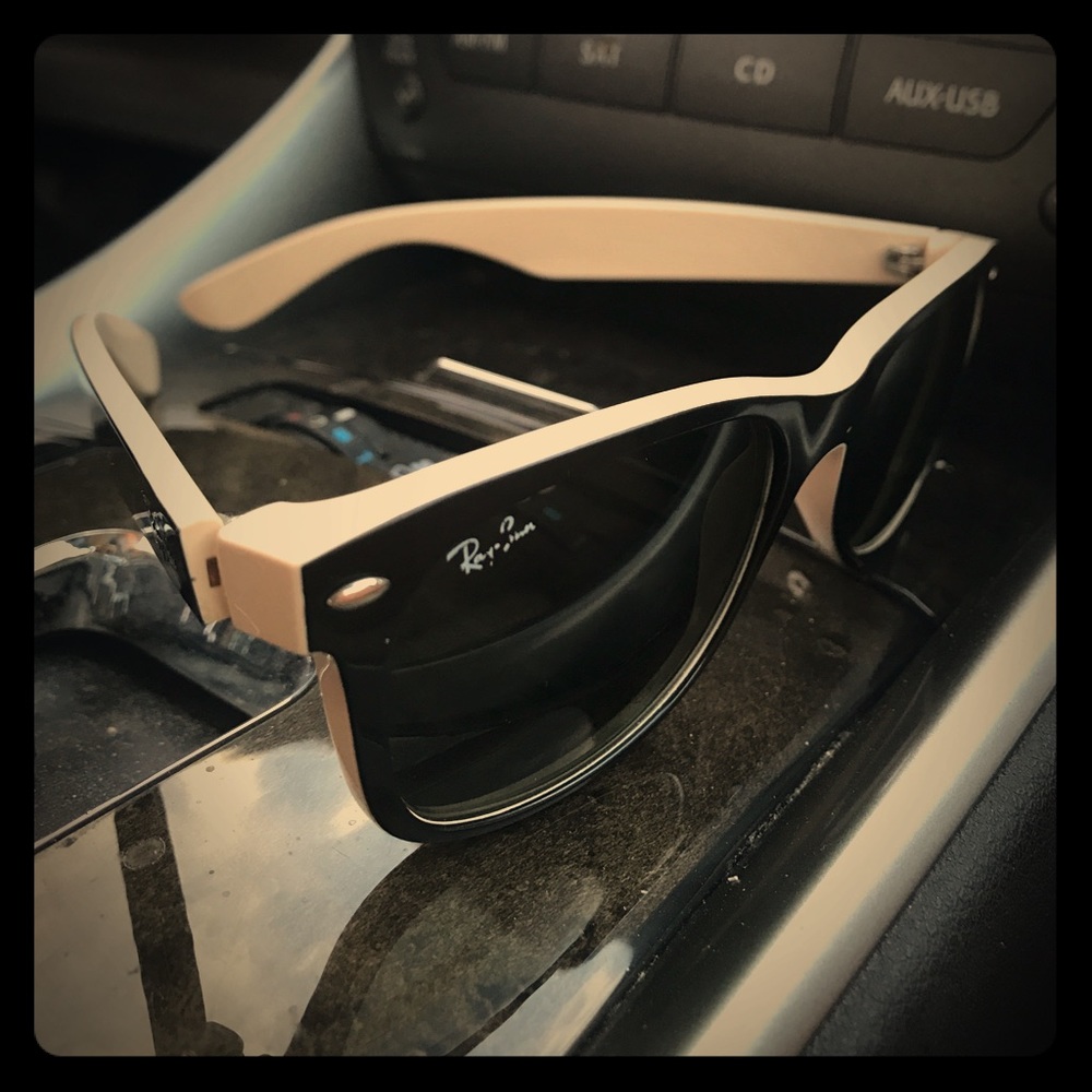 RayBan Black and White Sunglasses