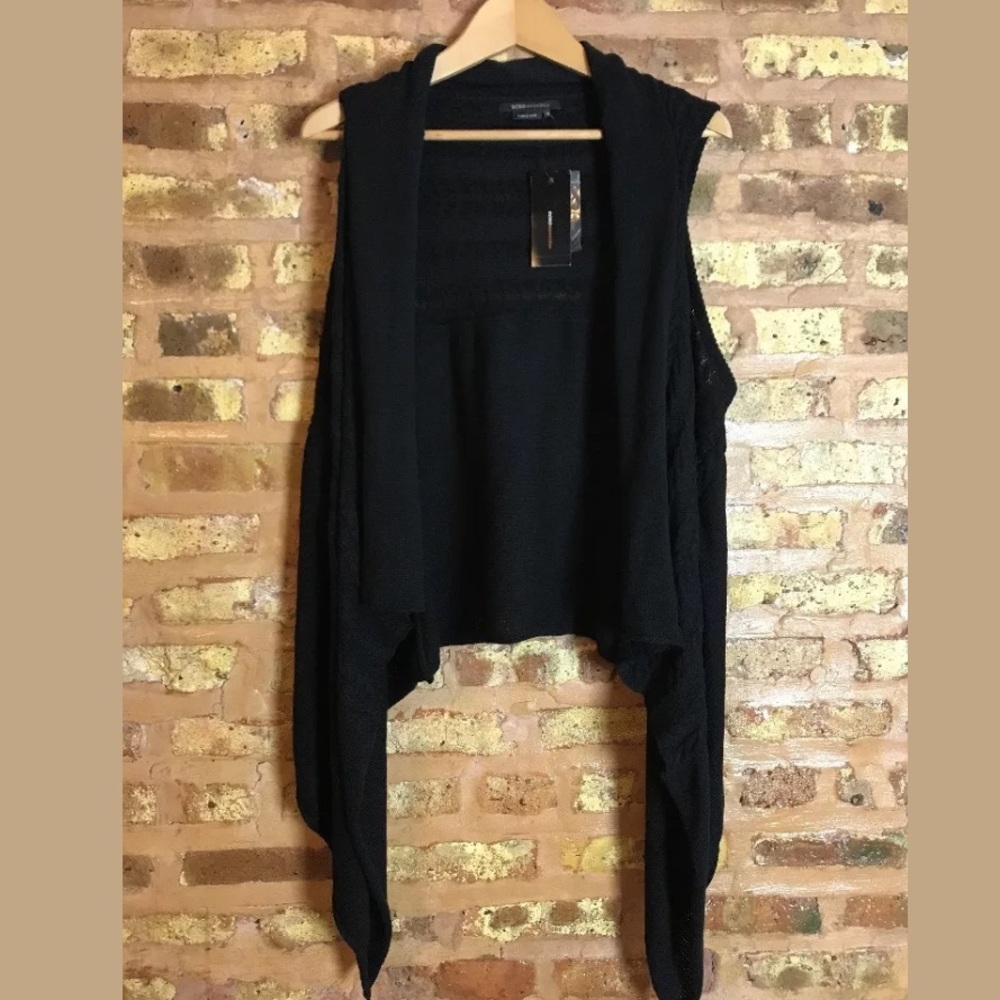 Bcbg long cardigan nwt black size M