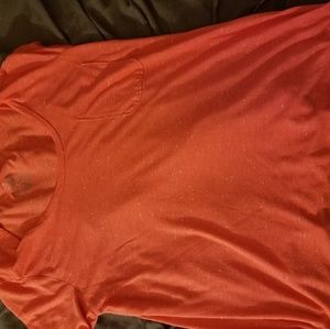 Women's large orange v neck shirt