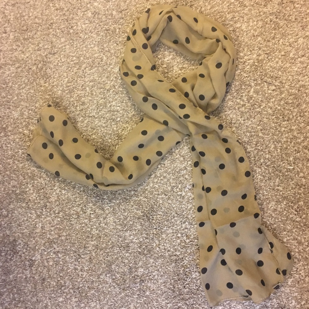 Khaki Polka Dot Fashion Scarf