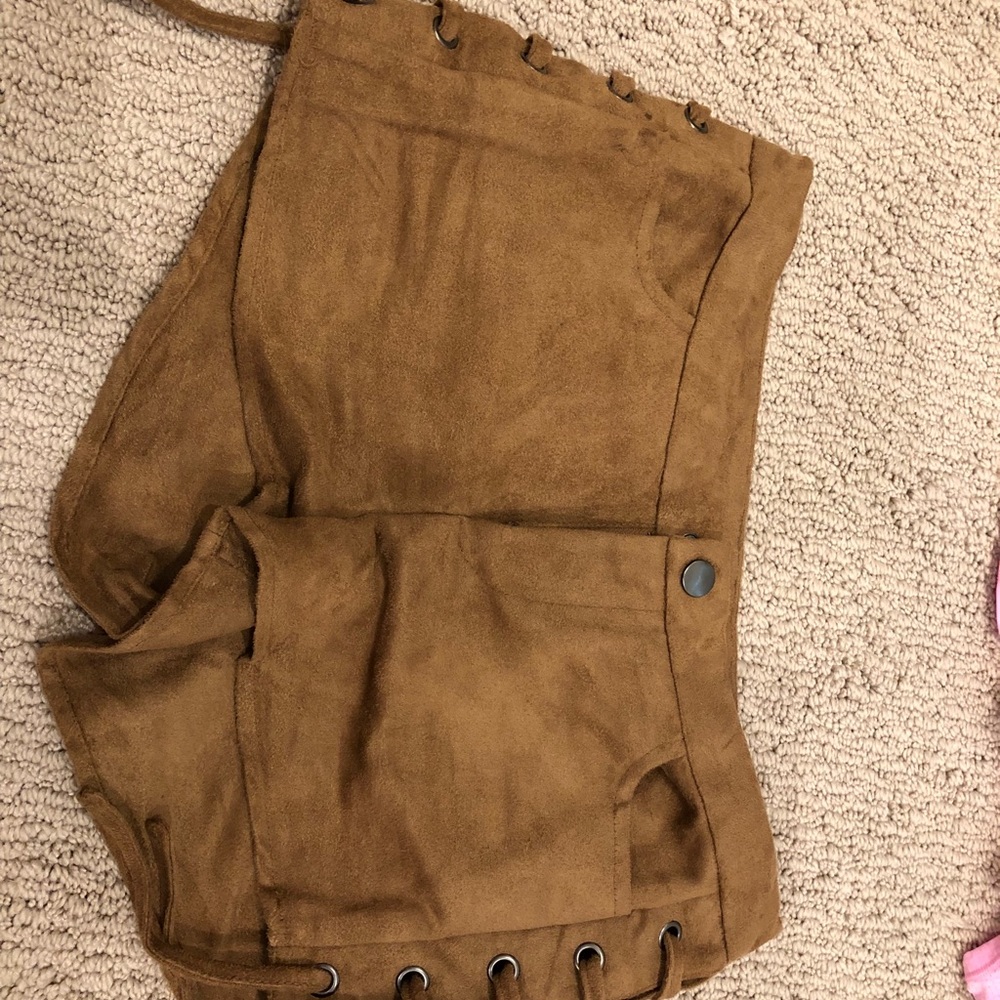 Suede shorts!