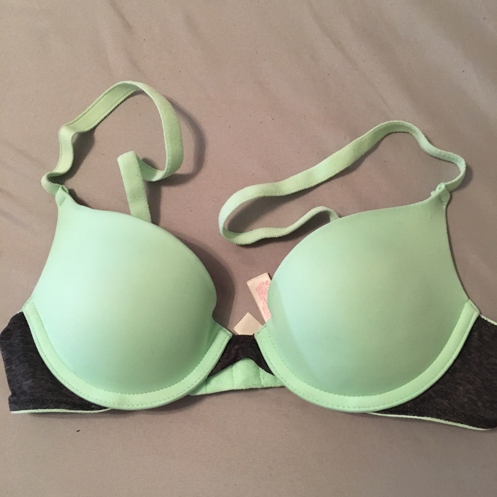 VS Pink Seafoam push up bra