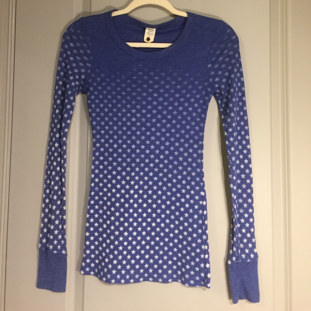 Blue w/white stars Free People flannel size XS