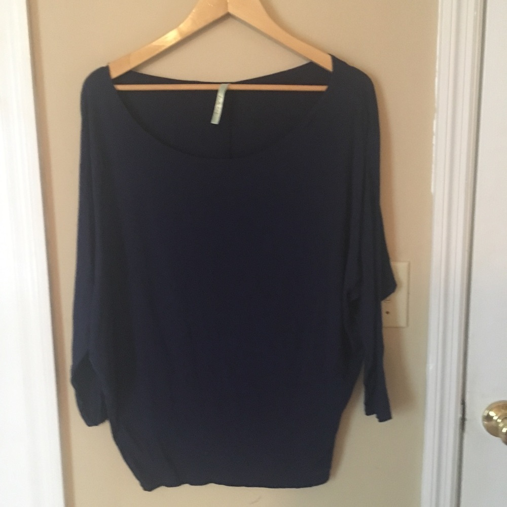 Lanis California Navy Blue Tunic Oversized Small