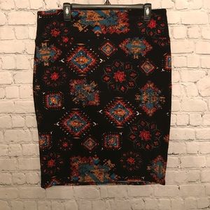 Lularoe xl Cassie Skirt black Aztec print Lularoe xl Cassie Skirt black Aztec print