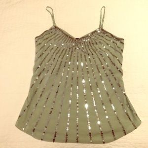 NWT The Limited Star Sequined Mesh Camisole